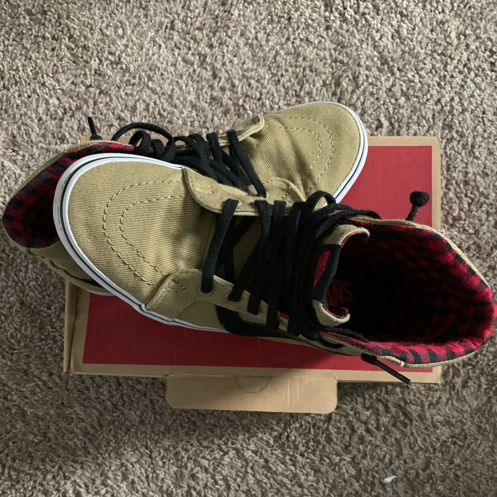 Corduroy Buffalo Plaid High Top Vans